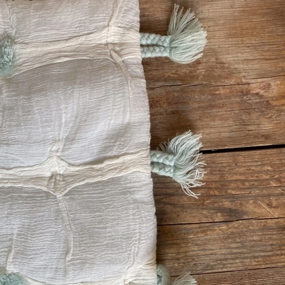 Anthropologie Pom Tassel Toddler Crib Pillow Sham